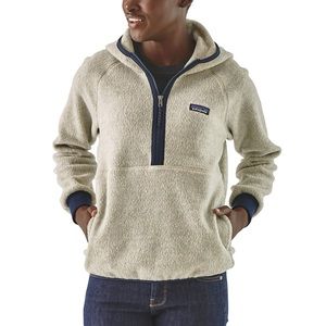 Patagonia Women's Shearling Fleece Hoody Pullover in Oatmeal Heather